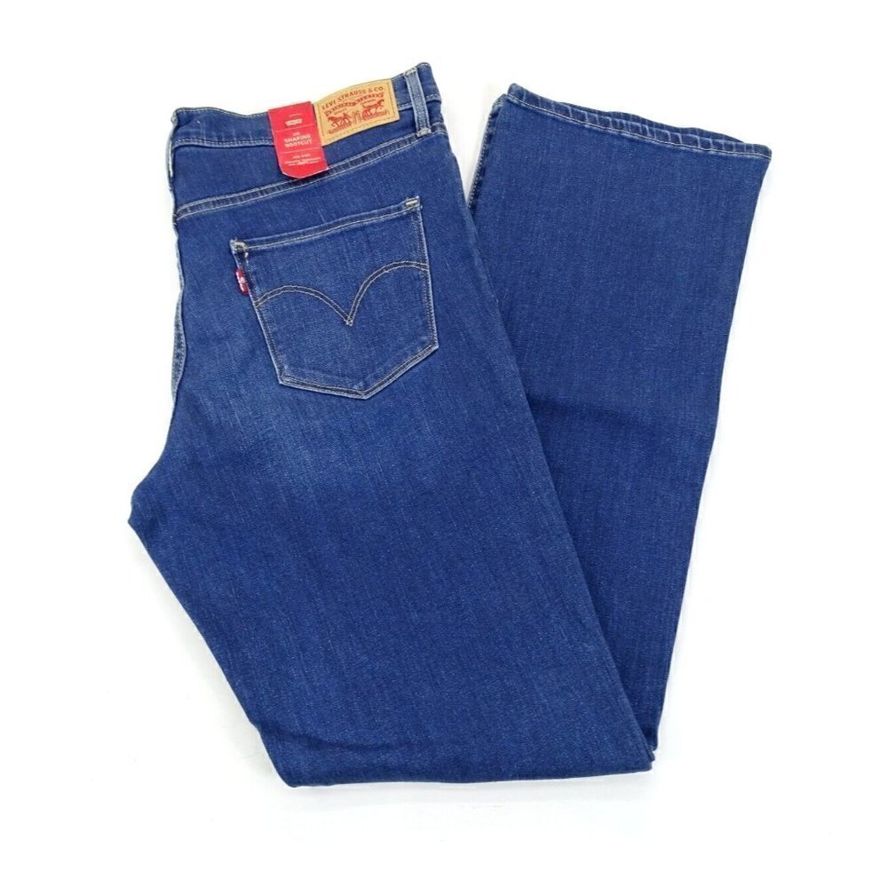 New Levis Jeans Womens 33x30 Blue Denim 315 Shaping Bootcut Medium‎ Wash